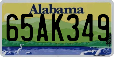 AL license plate 65AK349