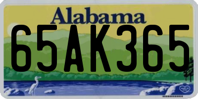 AL license plate 65AK365
