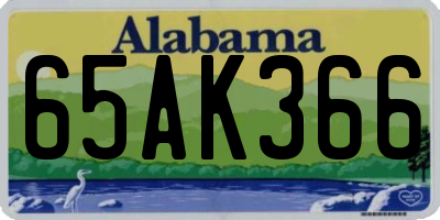 AL license plate 65AK366