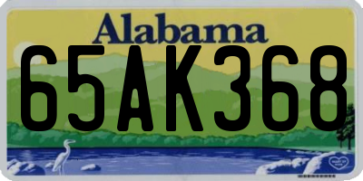 AL license plate 65AK368