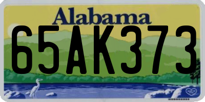 AL license plate 65AK373