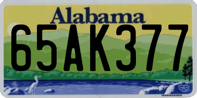 AL license plate 65AK377