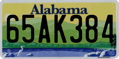 AL license plate 65AK384
