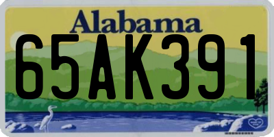 AL license plate 65AK391