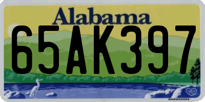 AL license plate 65AK397