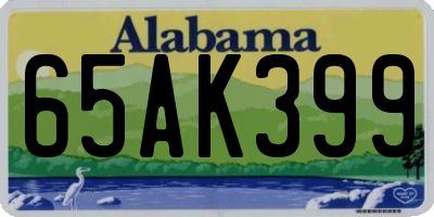 AL license plate 65AK399