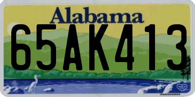 AL license plate 65AK413
