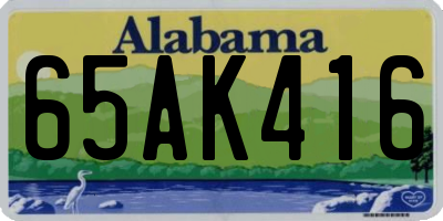 AL license plate 65AK416