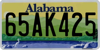 AL license plate 65AK425