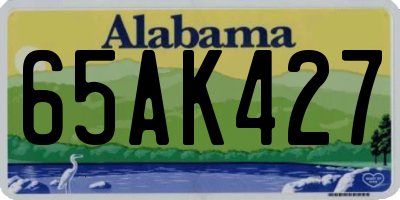 AL license plate 65AK427