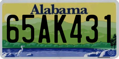 AL license plate 65AK431