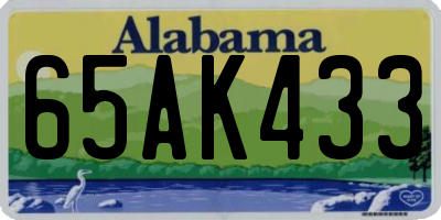 AL license plate 65AK433