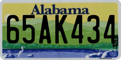 AL license plate 65AK434