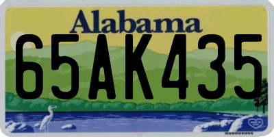 AL license plate 65AK435