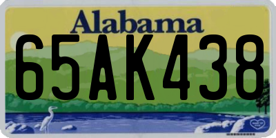 AL license plate 65AK438