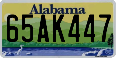 AL license plate 65AK447