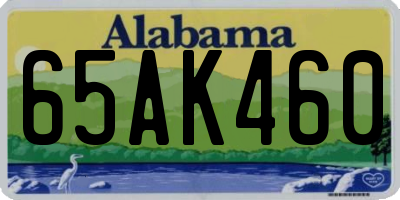 AL license plate 65AK460
