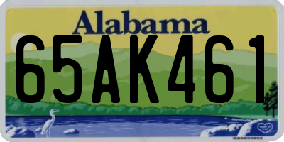 AL license plate 65AK461
