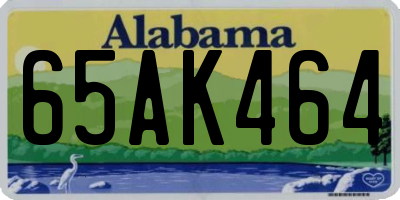 AL license plate 65AK464