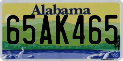 AL license plate 65AK465