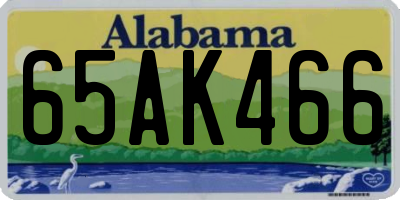 AL license plate 65AK466