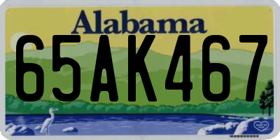 AL license plate 65AK467