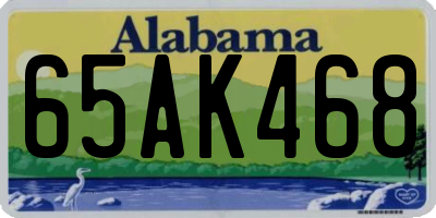 AL license plate 65AK468