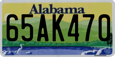 AL license plate 65AK470