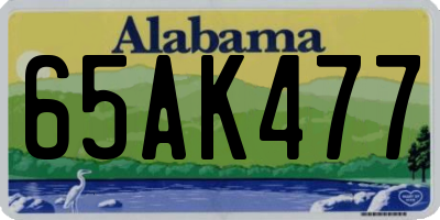 AL license plate 65AK477