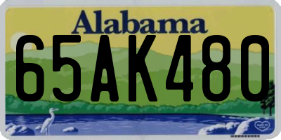 AL license plate 65AK480