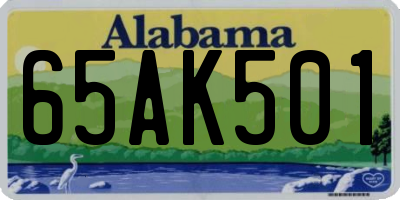 AL license plate 65AK501