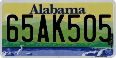 AL license plate 65AK505