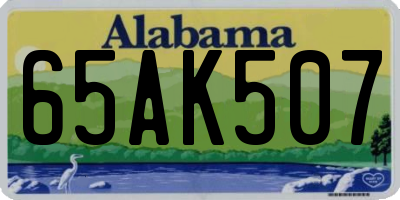 AL license plate 65AK507