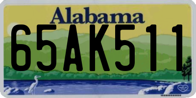 AL license plate 65AK511