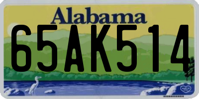 AL license plate 65AK514