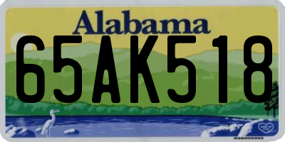 AL license plate 65AK518