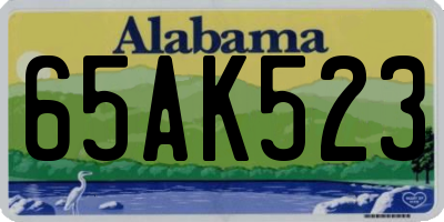 AL license plate 65AK523