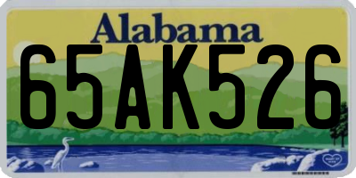 AL license plate 65AK526