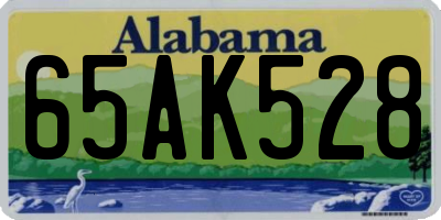 AL license plate 65AK528
