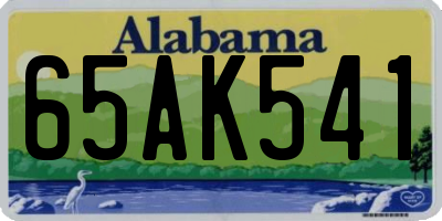 AL license plate 65AK541