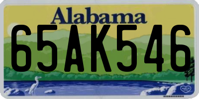 AL license plate 65AK546