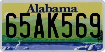 AL license plate 65AK569