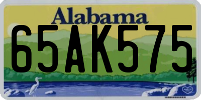 AL license plate 65AK575