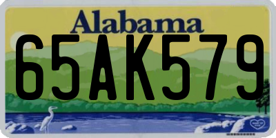 AL license plate 65AK579
