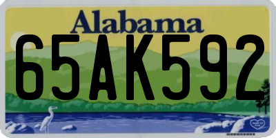 AL license plate 65AK592