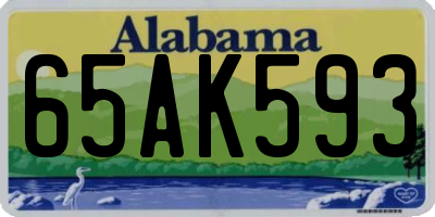 AL license plate 65AK593