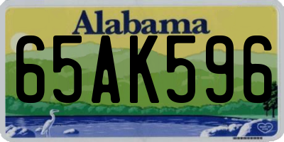 AL license plate 65AK596