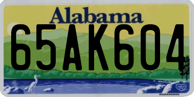 AL license plate 65AK604