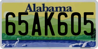 AL license plate 65AK605