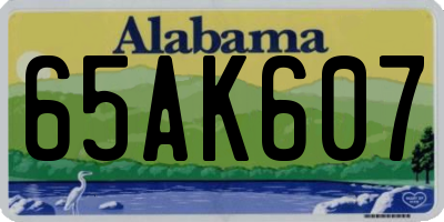 AL license plate 65AK607
